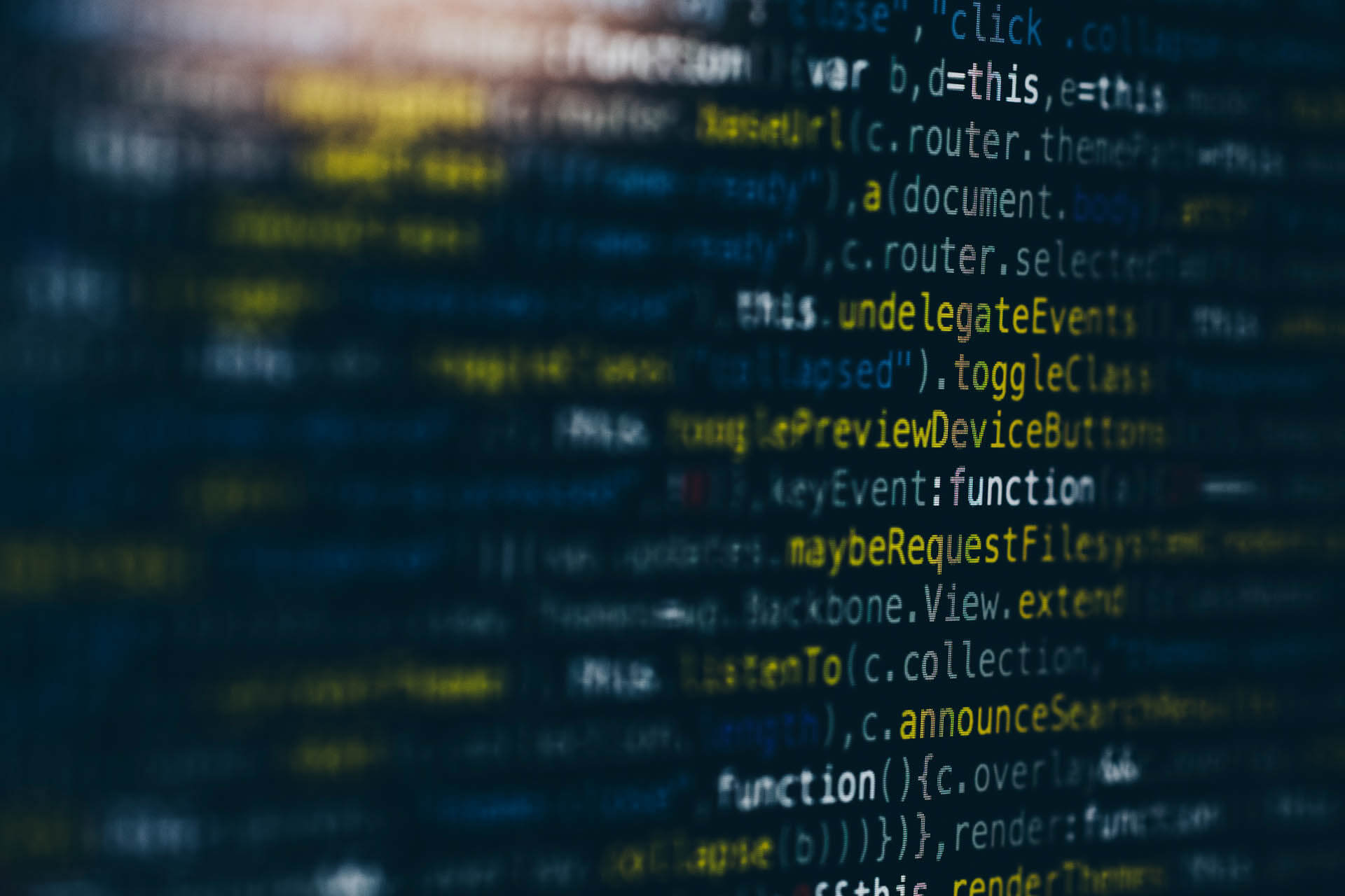 Close up image of data